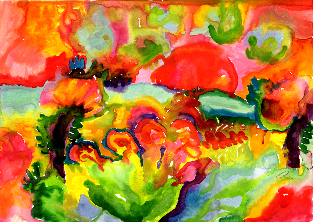 Aquarelle - "Couverture en paysage"