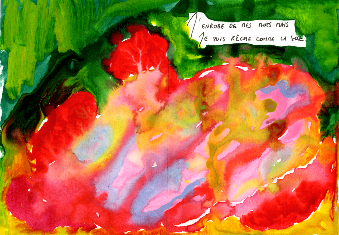Aquarelle - "J'enrobe de mes mots"