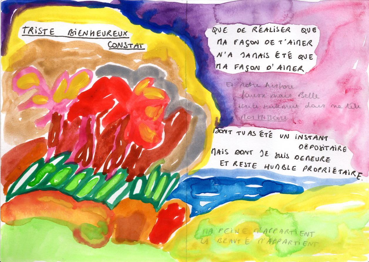 Aquarelle - "Triste bienheureux constat"