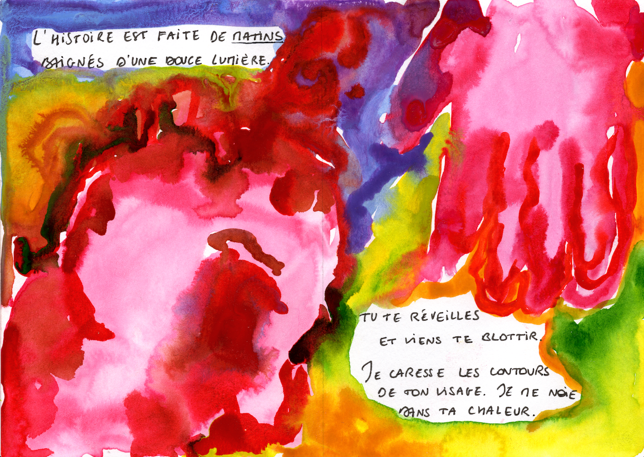 Aquarelle - "L'histoire est faite de matins"