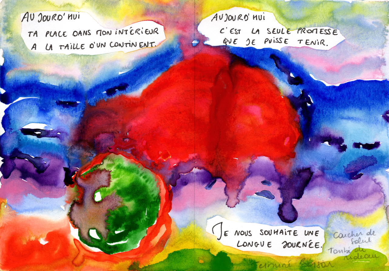 Aquarelle - "Une longue journée"