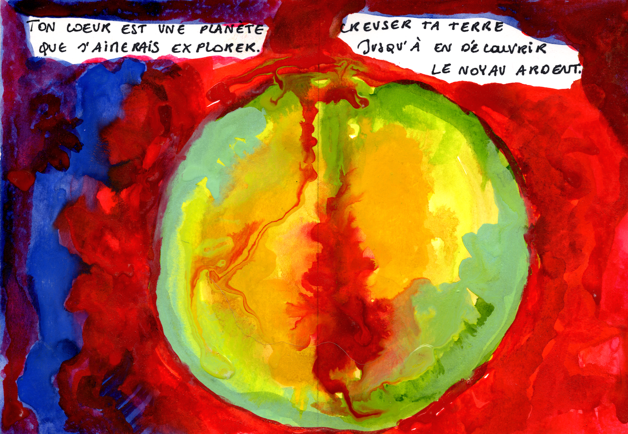 Aquarelle - "Creuser ta terre"
